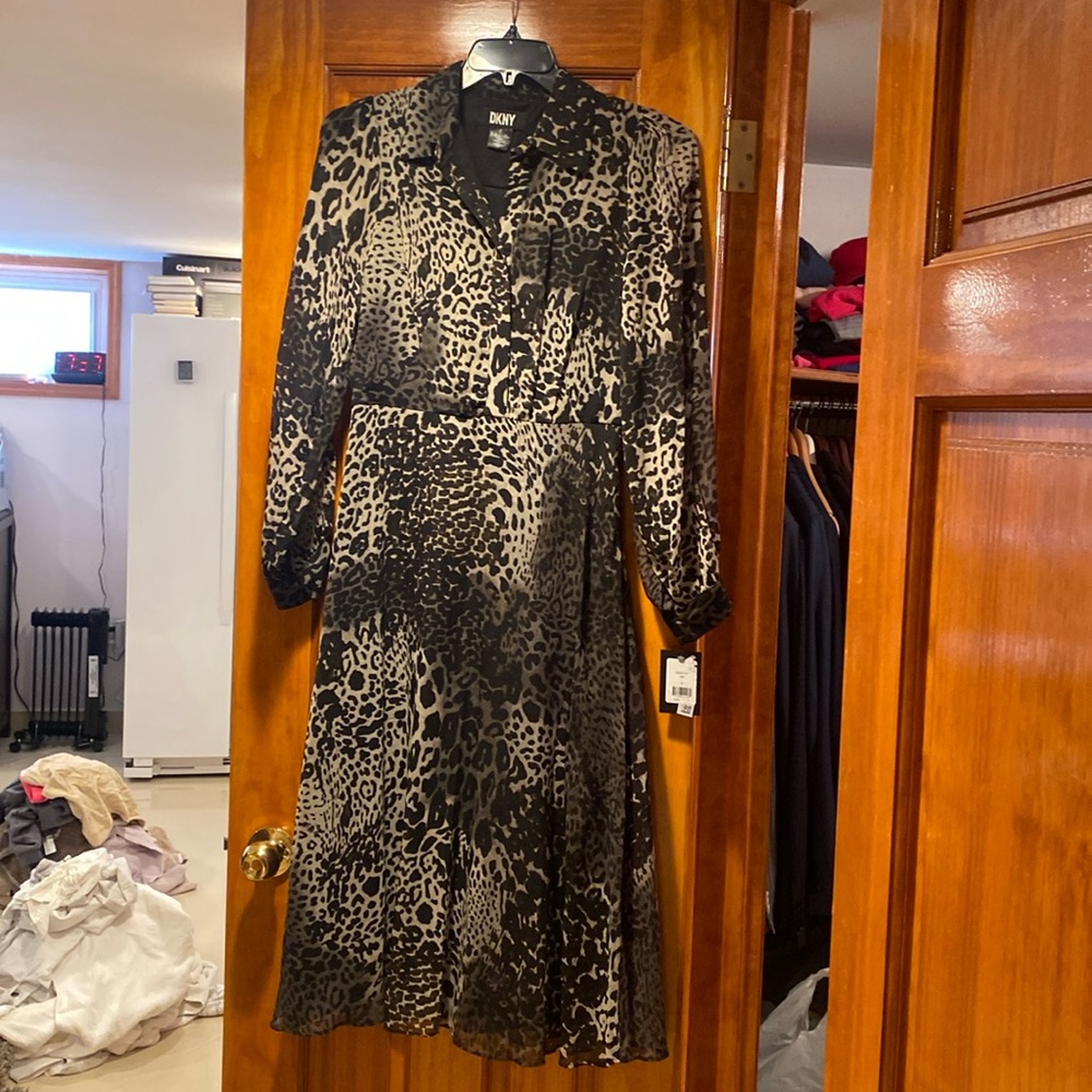 Dkny brand new leopard dress